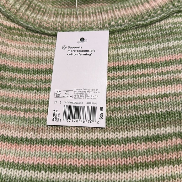 Cropped pullover crew neck sweater - Picture 4 of 5